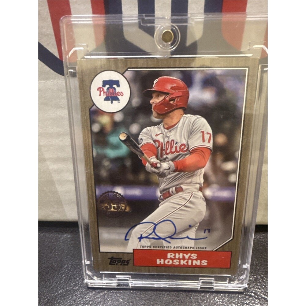 2022 TOPPS 35 ON CARD SP AUTO OF RHYS HOSKINS - PHILLIES # 87BA-RHO GOLD /50🔥💥